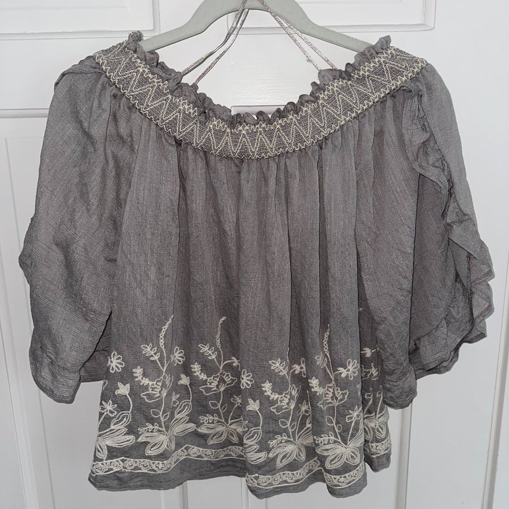 Moon River Top, Size S, Grey